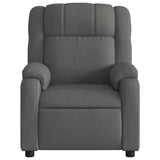 Fauteuil de massage inclinable gris foncé tissu