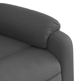 Fauteuil de massage inclinable gris foncé tissu