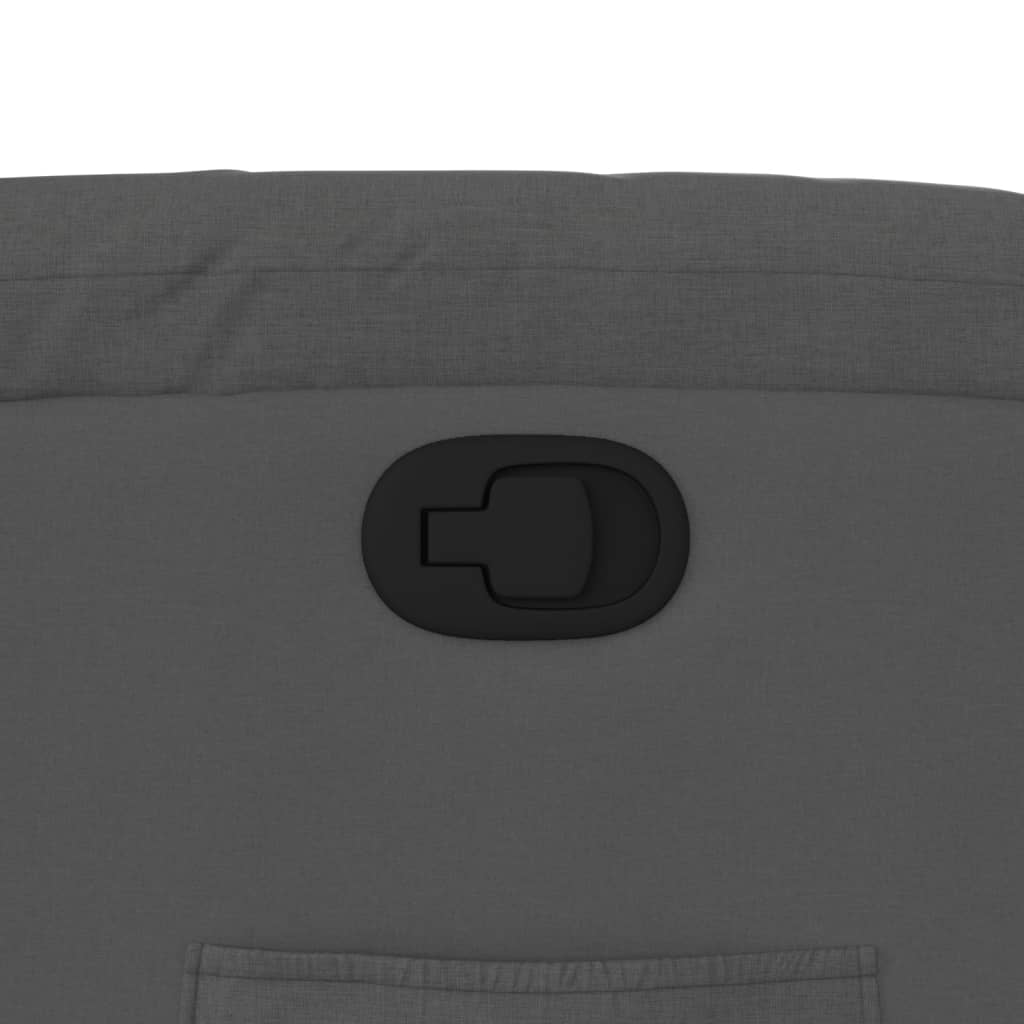 Fauteuil inclinable en tissu gris foncé