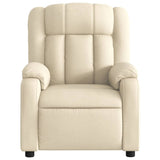 Fauteuil inclinable en tissu crème