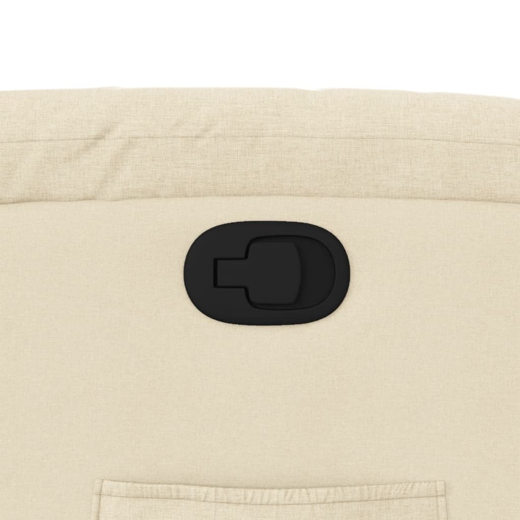 Fauteuil inclinable en tissu crème