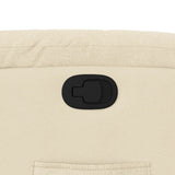 Fauteuil inclinable en tissu crème