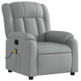 Fauteuil de massage inclinable gris clair tissu