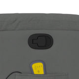 Fauteuil de massage inclinable gris foncé tissu