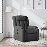 Fauteuil de massage inclinable gris foncé tissu