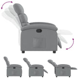 Fauteuil inclinable gris clair tissu