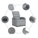 Fauteuil inclinable gris clair tissu
