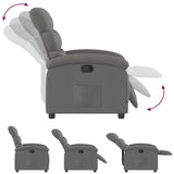 Fauteuil inclinable gris foncé tissu