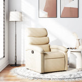 Fauteuil inclinable crème tissu