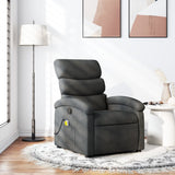 Fauteuil inclinable de massage gris foncé tissu