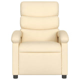 Fauteuil inclinable de massage crème tissu
