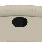 Fauteuil inclinable en similicuir crème