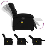 Fauteuil de massage inclinable noir similicuir