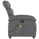 Fauteuil de massage inclinable gris similicuir