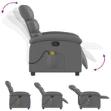 Fauteuil de massage inclinable gris similicuir
