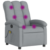 Fauteuil inclinable de massage gris clair tissu