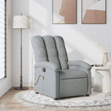 Fauteuil inclinable de massage gris clair tissu