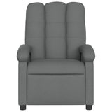Fauteuil inclinable de massage gris foncé tissu
