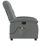 Fauteuil inclinable de massage gris foncé tissu