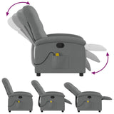 Fauteuil inclinable de massage gris foncé tissu