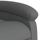 Fauteuil inclinable de massage gris foncé tissu