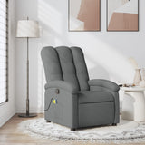 Fauteuil inclinable de massage gris foncé tissu