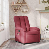 Fauteuil de massage inclinable rouge bordeaux tissu