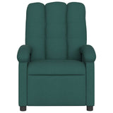 Fauteuil inclinable de massage vert foncé tissu