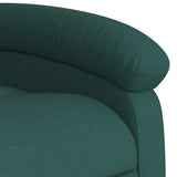 Fauteuil inclinable de massage vert foncé tissu