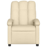 Fauteuil inclinable de massage crème tissu