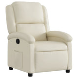 Fauteuil inclinable crème similicuir