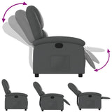 Fauteuil inclinable gris similicuir