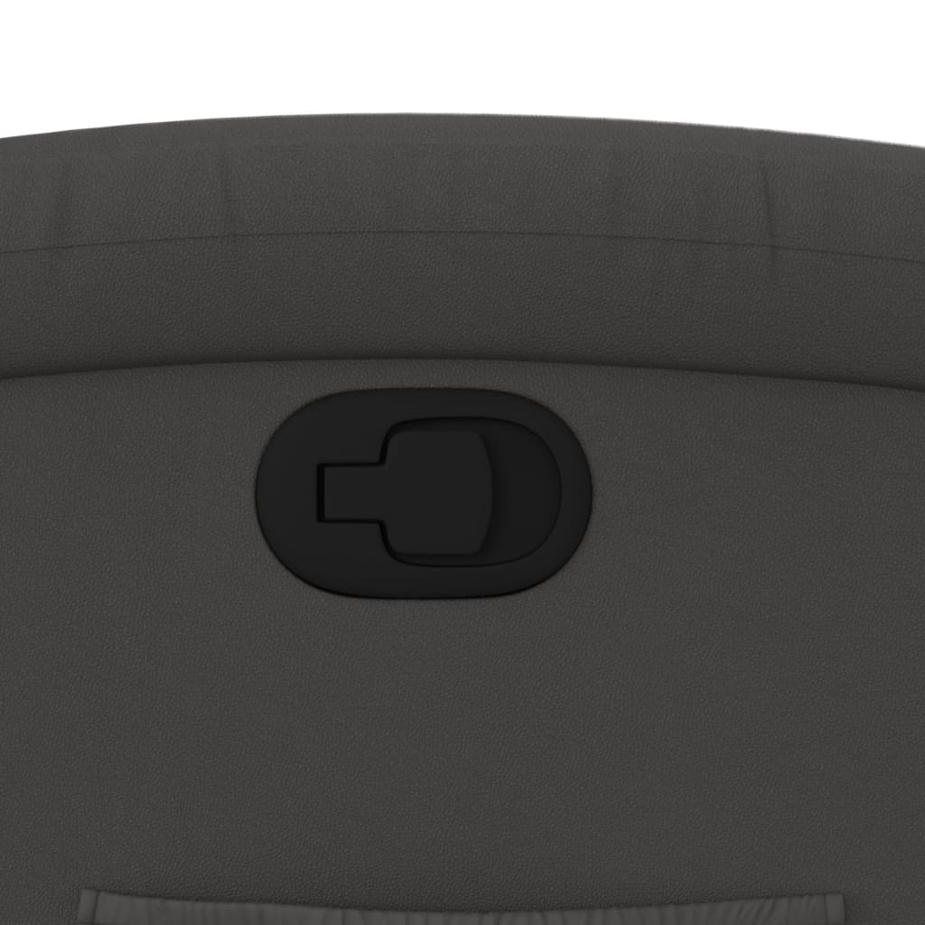 Fauteuil inclinable gris cuir véritable