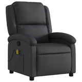 Fauteuil de massage inclinable noir cuir véritable