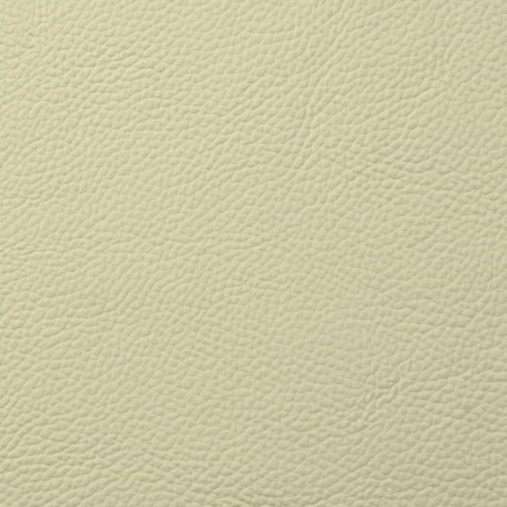 Fauteuil de massage inclinable crème cuir véritable