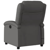 Fauteuil de massage inclinable gris cuir véritable