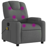 Fauteuil inclinable de massage gris foncé tissu