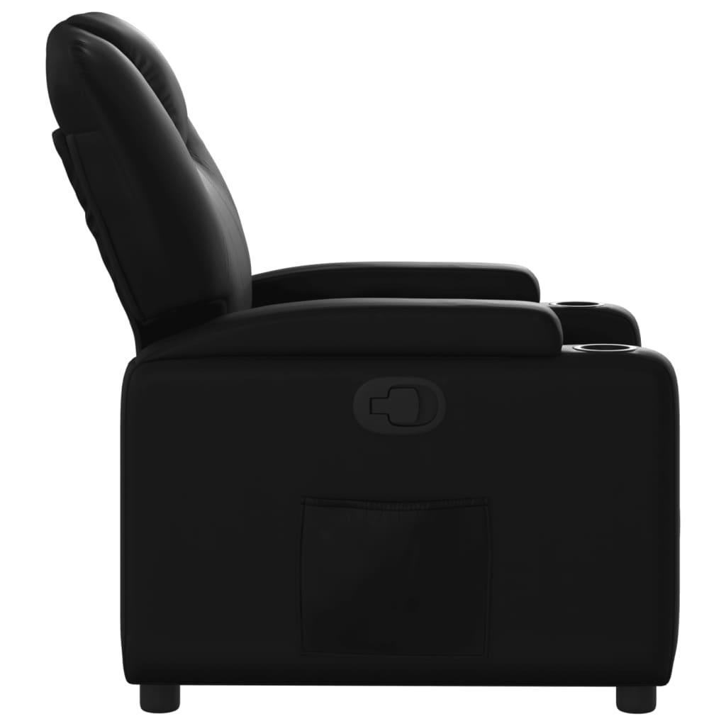 Fauteuil inclinable noir similicuir