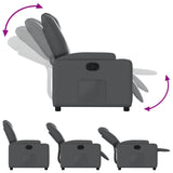 Fauteuil inclinable gris similicuir