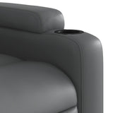 Fauteuil inclinable gris similicuir