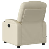 Fauteuil de massage inclinable crème similicuir