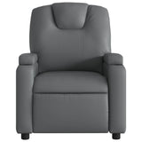 Fauteuil de massage inclinable gris similicuir