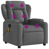 Fauteuil inclinable de massage gris foncé tissu