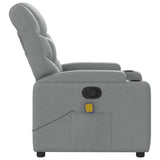 Fauteuil inclinable de massage gris clair tissu