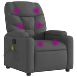 Fauteuil inclinable de massage gris foncé tissu