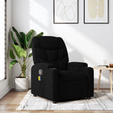 Fauteuil inclinable de massage noir tissu