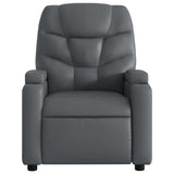 Fauteuil de massage inclinable gris similicuir