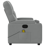Fauteuil inclinable de massage gris clair tissu