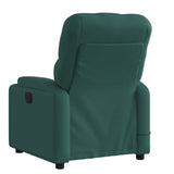 Fauteuil inclinable de massage vert foncé tissu