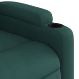 Fauteuil inclinable de massage vert foncé tissu